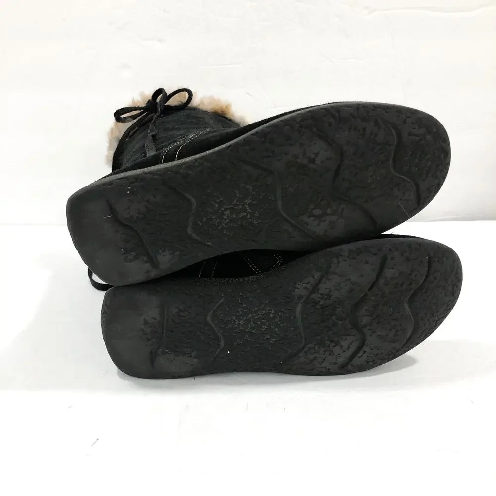 Primigi Black Suede Tall Fur Trim Boots